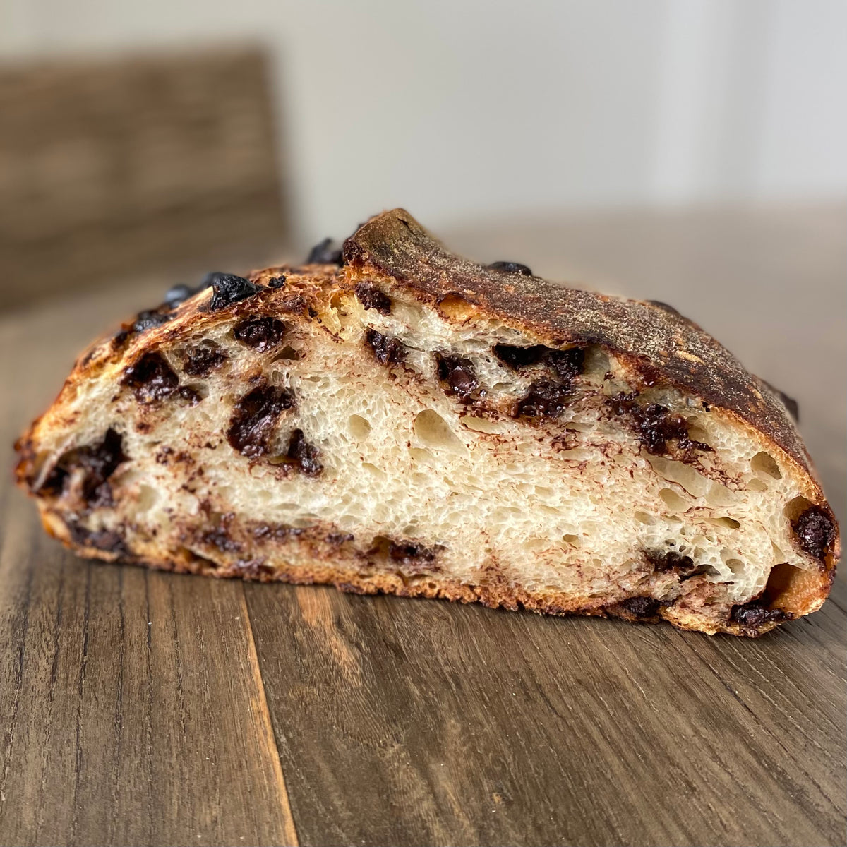 Chocolate Chip Sourdough Heath Bread
